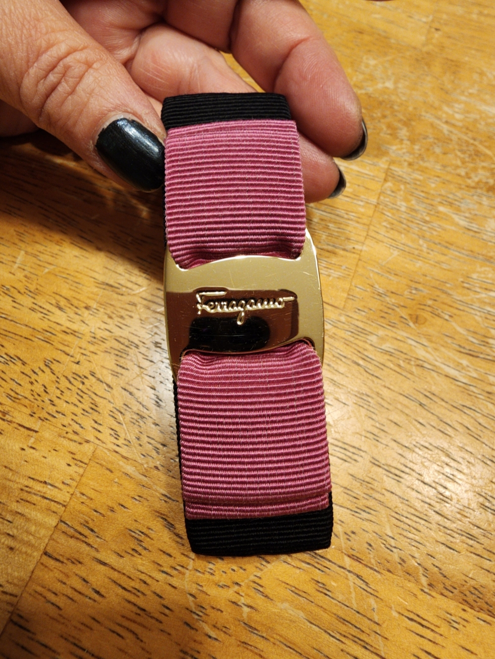 Salvatore Ferragamo Vara Ribbon Barrette Hair Clip